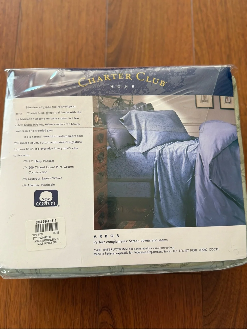 Charter Club Arbor Queen Sheet Set in Floral Green